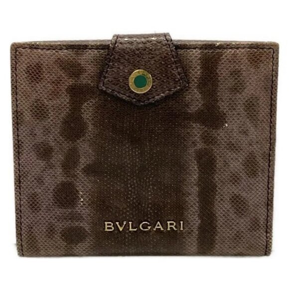 BVLGARI Serpenti Forever - Brown Dark Brown Multi Leather Double-hook Wallet